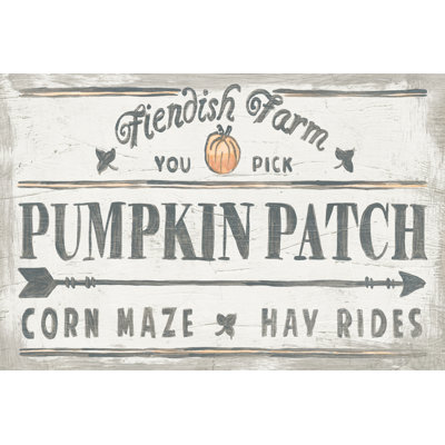 «Armer Pumpkin Picks Signs II On Canvas» par June Erica Vess, reproduction