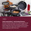 Batterie de cuisine antiadhésive en aluminium 13 pièces Granitestone Diamond Pro