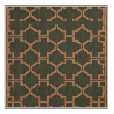 Tapis brun treillis lavable à la machine