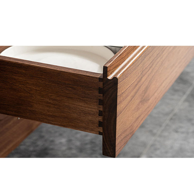 Black Walnut Large Capacity Storage and Sideboard 62.99 " W Solid Wood Sideboard
