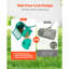 Épandeur de compost, épandeur de tourbe de 61 cm de large avec poignée de poussée/traction, 4 hauteurs réglables, rouleau à tourbe de jardin en acier thermolaqué, épandeurs de semences de gazon robustes pour le semis.-116730079