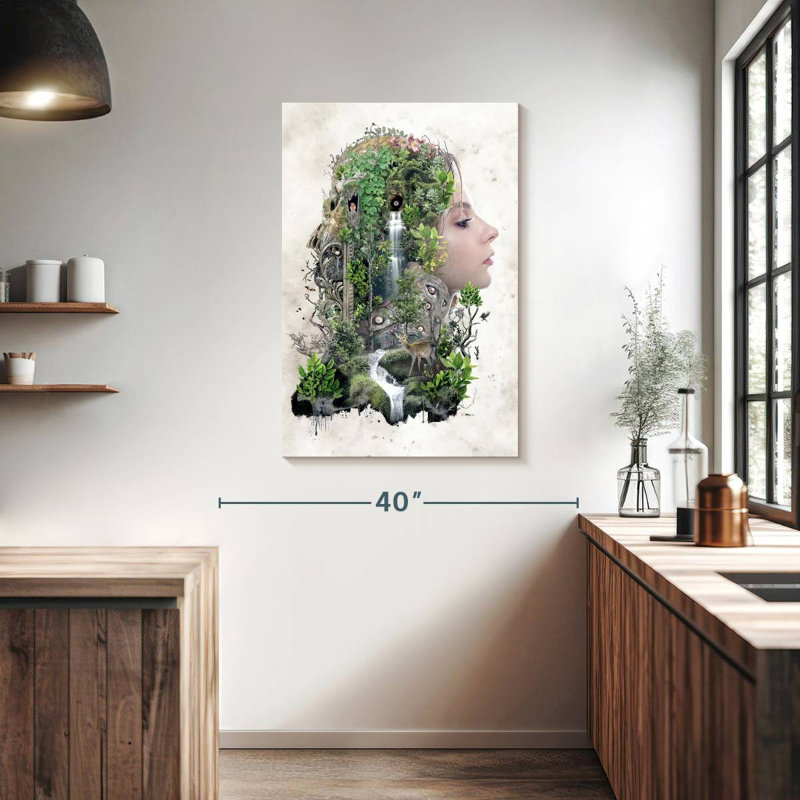 Leisha dualité de la nature, H 39 po x l 26 po