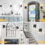 Industrial Matte Black Vanity Light Fixture With Clear Glass Shade For Bathroom Mirror Lighting