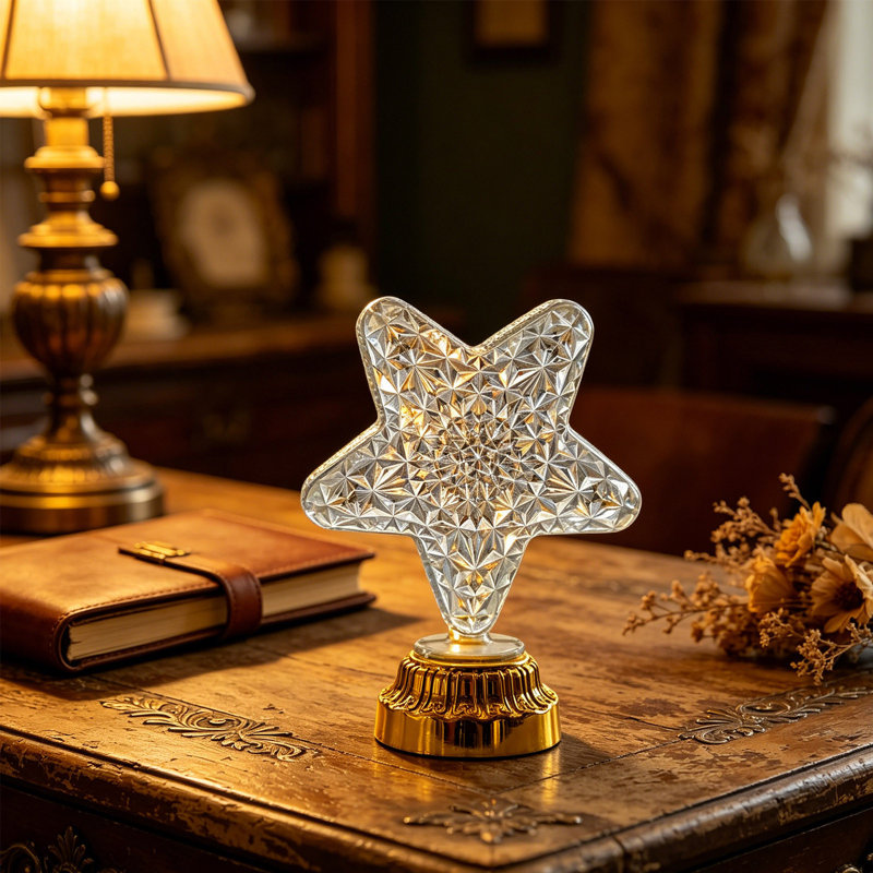 Veilleuse à DEL avec pile décorative à taille de diamant et lampe de chevet portable pour chambres, salons et fêtes