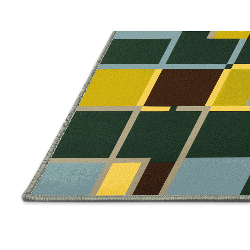 Gridded Growth Rug, Square 4'