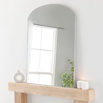 Iaverne Wood Flat Floor Mirror