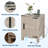 Farmhouse Nightstand set of 2 with USB Charging Station, Rustic Bedside Table with Sliding Barn Door & Adjustable Shelf, 18 Inch Two-Tier End Table for Bedroom Living Room-1391696327-1391696331