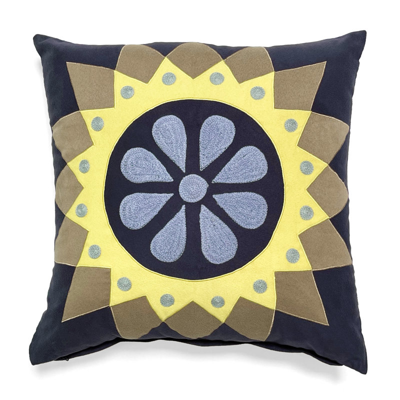 Santiago Geometric Microsuede Reversible Throw Pillow