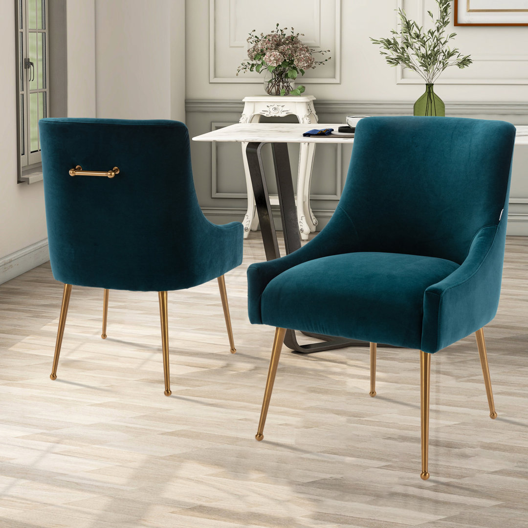 Magallanes Velvet Upholstered Side Chair (Set of 2) Willa Arlo™ Interiors Upholstery 