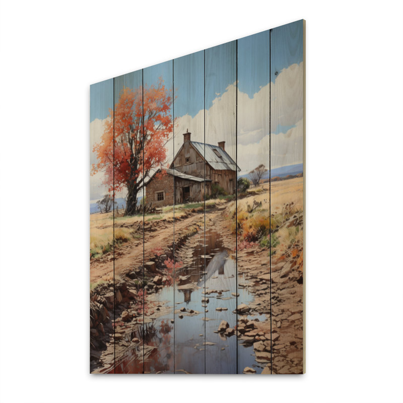 Farmhouse Dreams On Wood Print, H 20 po x l 10 po x P 0,78 po