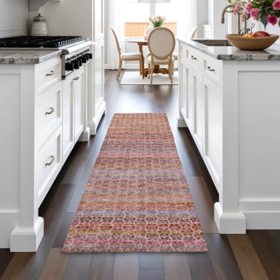 Machine Washable Indoor/Outdoor Oden ACN2155 Striped Rug
