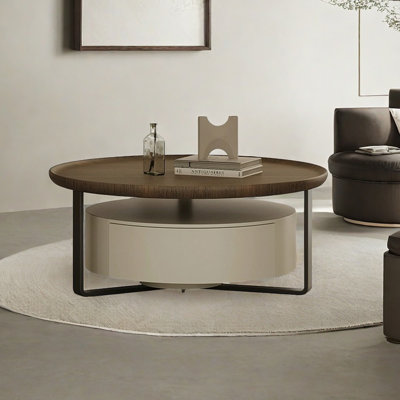 Table basse Creative avec placage fumé