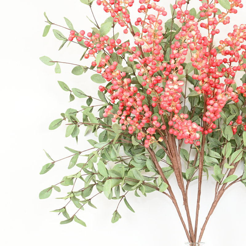 36 "branche artificielle de baies d'eucalyptus pour remplissage de vase, bouquet de fleurs de longue tige de feuillage de verdure de ferme pour les décorations de table de centre de table de bureau à domicile