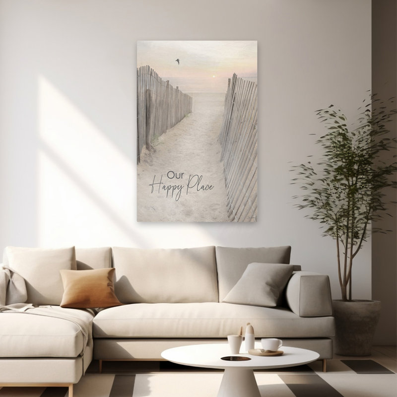 Our Happy Place - Photographie côtière, art d'inspiration côtière, H 40 po x l 60 po