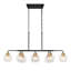 Lustre linéaire sphérique moderne à 8 lumières à intensité variable Spoutnik