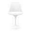 Chaise d'appoint blanche rembourrée en similicuir