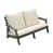 Beige Cushion/Gray Frame