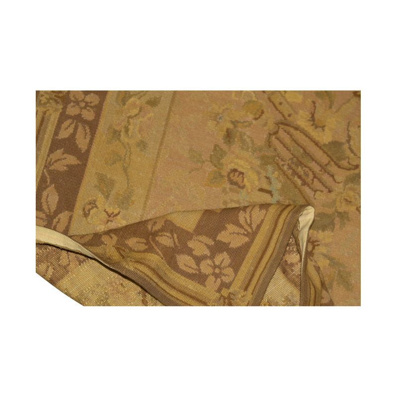Hand-Knotted High-Quality Yellow and Brown Area Rug