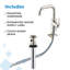 Robinet pour salle de bain à poignée simple avec drain en métal Kinzie-132218145
