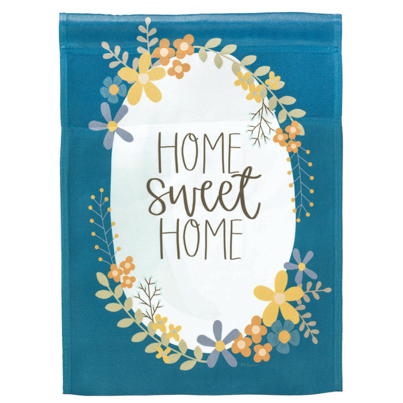 Drapeau de jardin en polyester 18 x 13 po Elah, H 18 po x l 13 po