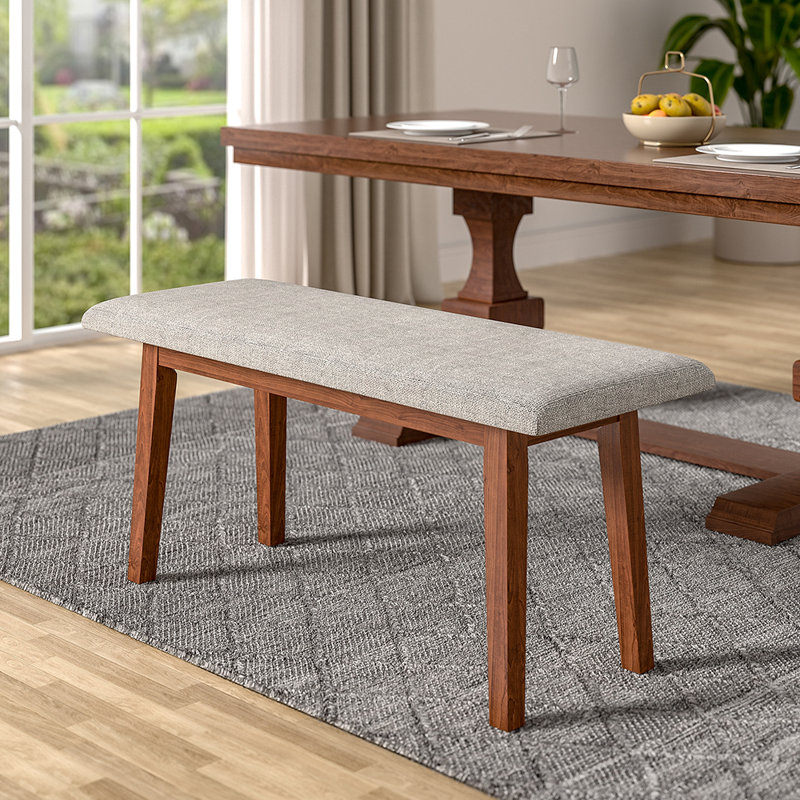 Ashly Linen Dining Bench, Beige