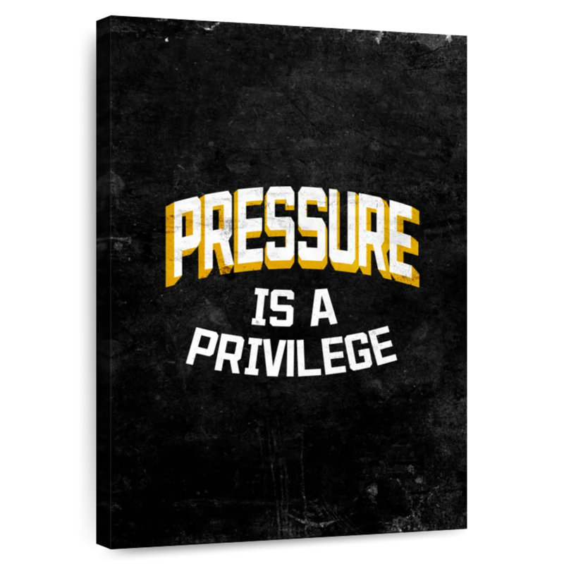 Pressure Is A Privilege, 36" H x 24" W