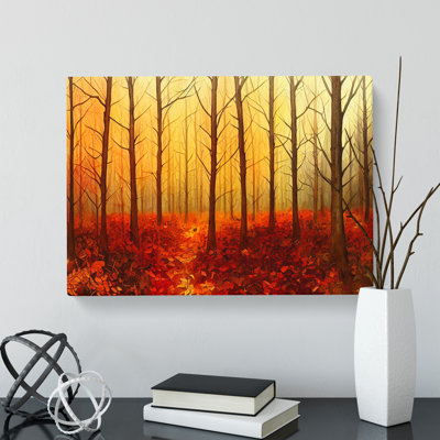 A Distinguished Autumn Forest - Wrapped Canvas