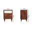 45cm W Solid Wood Bedside Table