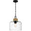 Mini-luminaire suspendu noir mat 1 lumière Baltic