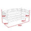 Structure de lit de jour simple en métal avec rangement supplémentaire - aucun sommier nécessaire