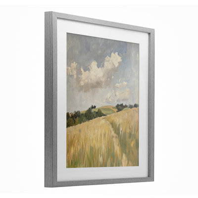 «Walked Through Wheat», reproduction encadrée sous verre, design par Petal Prints Design