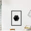 «Black Hole Hexagon II», reproduction de peinture à l'aquarelle encadrée-24499285