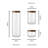 Holden 7-Piece Stackable Glass Storage Canister Set with Wood Lids