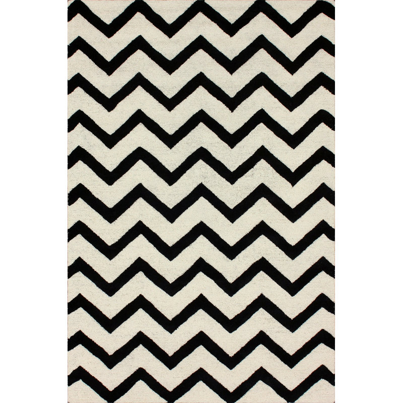 Tapis ivoire à chevrons Panama, 5 pi x 8 pi