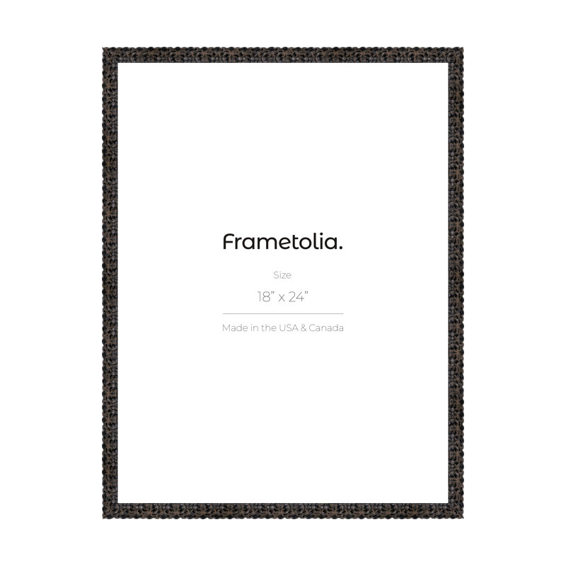 Frametolia Golden Age Vintage Wall Frame - 1-1/2" Width - No Mat, Black, 18" x 24"