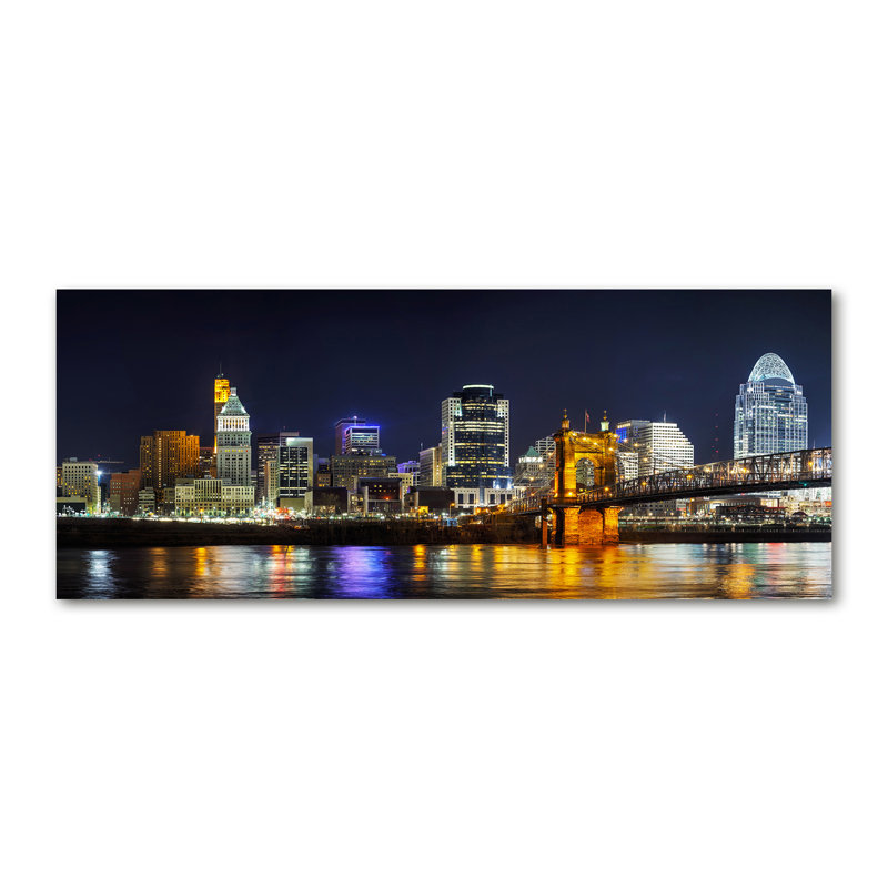 Ohio River At Night - Print, Canvas, 50cm H x 125cm W x 2cm D