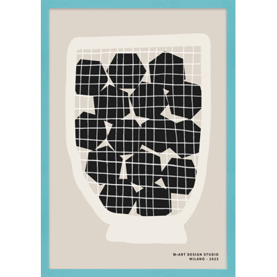 Black Hexagons Print