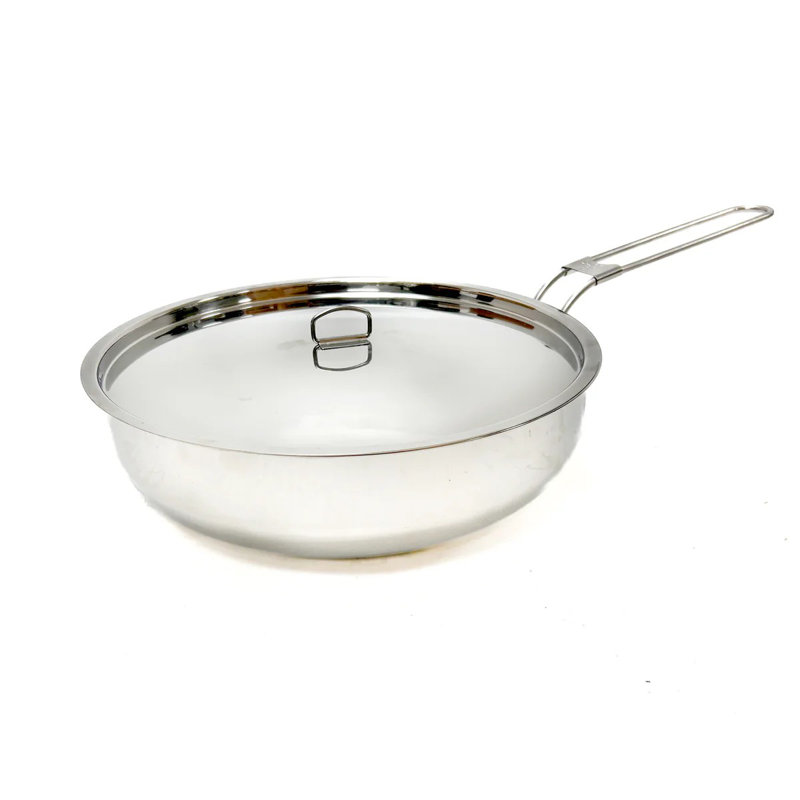 Stainless Steel Camp Skillet And Lid