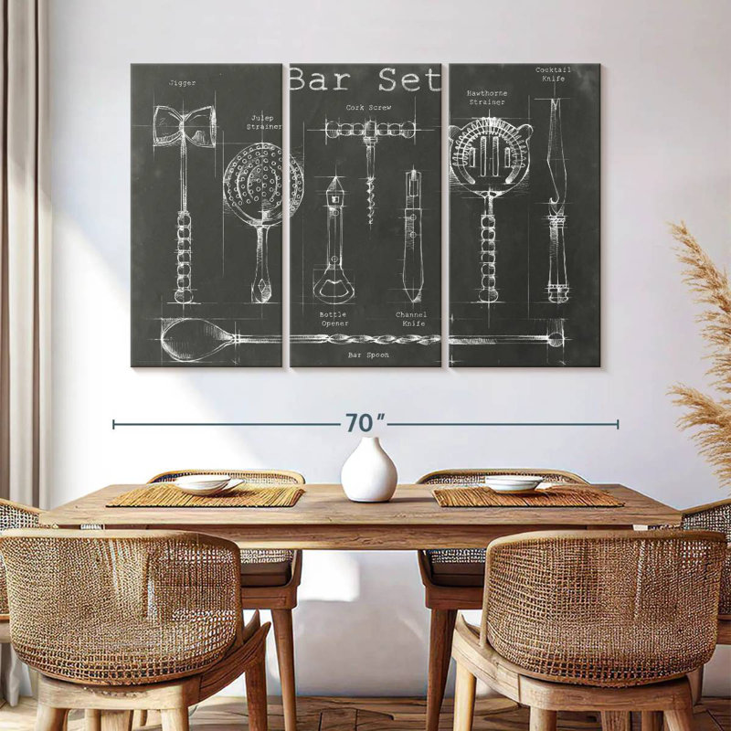 Bar Set, 42" H x 65" W