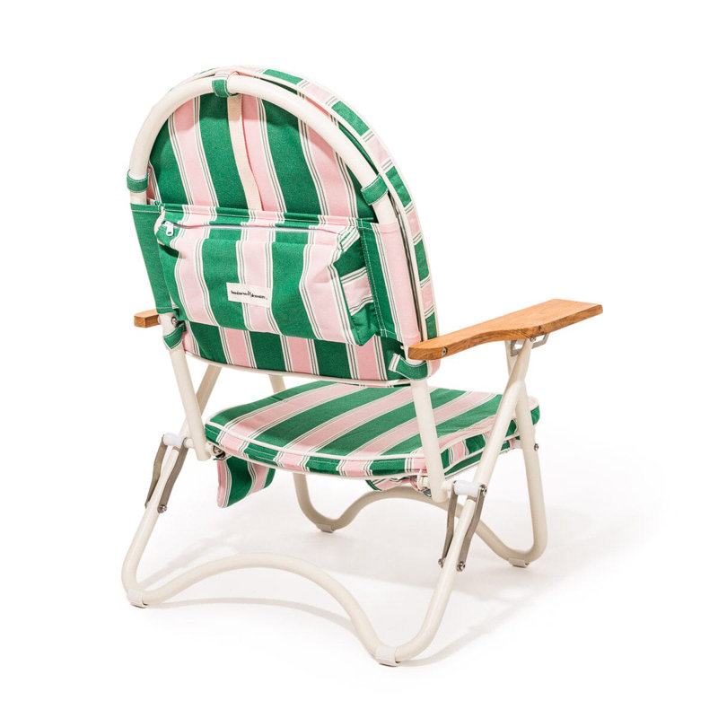 Pam Chair, Green/Pink Striped