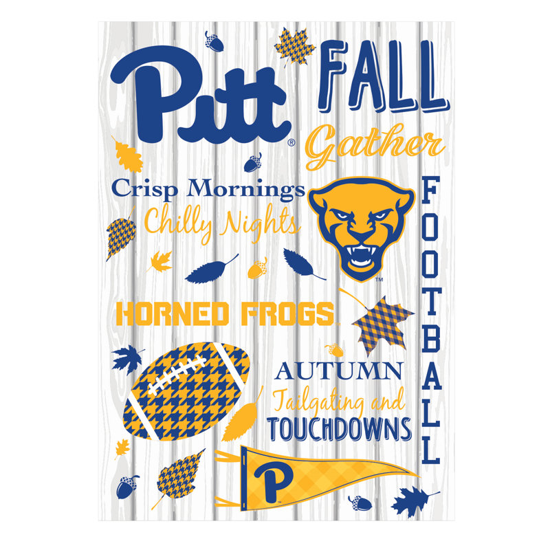Pitt Panthers Fall Theme Multicolor Outdoor Garden Flag
