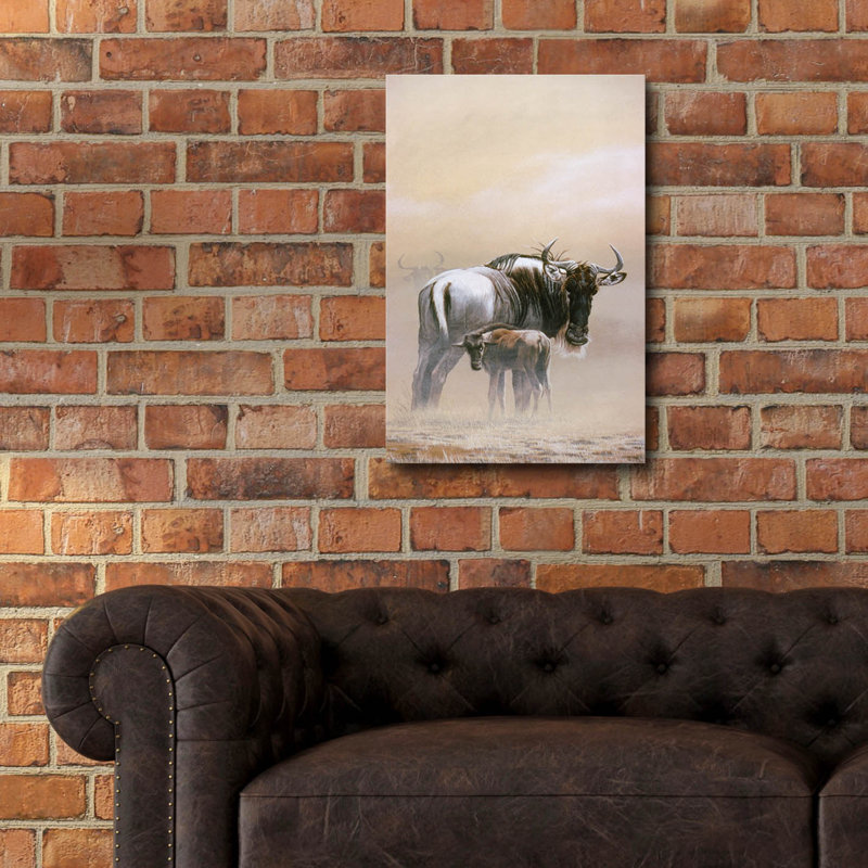 Art mural épique «Wildebeest» par Ron Parker, H 24 po x l 16 po