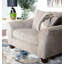 Chaise avec accoudoirs en tissu Camero, gris