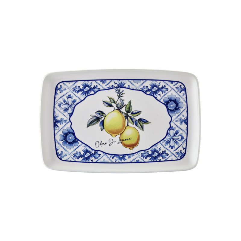 Elegant Yellow Ceramic Platter, 13.4 x 9.8 x 0.8 inches | 100% High-Quality Ceramic, Perfect for Serving & Display | Ideal for Entertaining, Parties, & Home Decor – Durable and Stylish Design