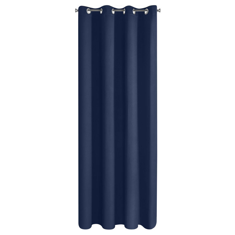 Haidin Adhesive Tape Blackout Curtain, Width 135 x Drop 250 cm, Marine