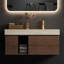 36 po. X 20 po. Comptoir de meuble-lavabo intégré en pierre frittée pour robinet à un trou, aucun assemblage de meuble-lavabo requis avec lavabo en céramique encastré-132712997-138207387