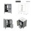 Meuble-lavabo moderne 24 po avec lavabo en céramique, armoire en bois massif et panneau de fibres à densité moyenne avec deux tiroirs, tablette réglable et porte en verre Moru, gris-906035990
