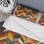 Ensemble de housse de couette à chevrons orange et jaune-109173659