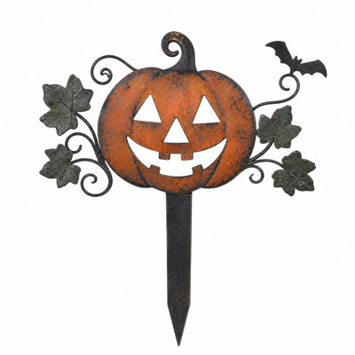 Wrought iron ground socket Halloween Themed Courtyard  Metal Porch Decoration Ornament Outdoor Yard Decor
