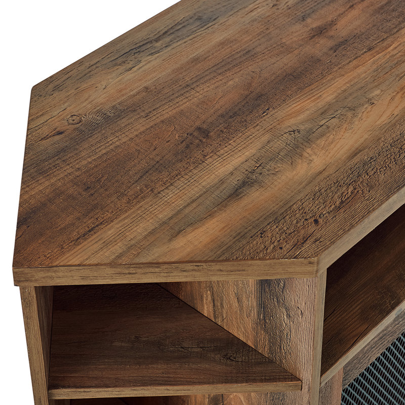 Absolon Corner TV Stand for TVs up to 55", Rustic Oak
